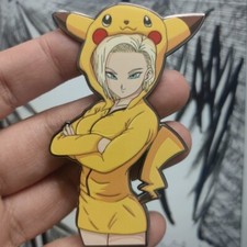 Dragon Ball Z Android 18 Pokemon Pikachu Traje de una pieza Pin esmaltado