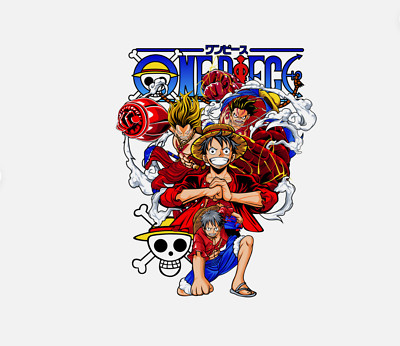 One Piece Monkey D. Luffy Iron-On/Heat Transfers For Cotton T-Shirt/Pants/Beanie