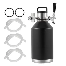 Pressurized Growler 128Oz 4L Mini Beer Keg Draft Beer Growler Home Brew Black