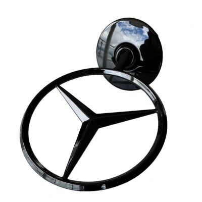 Gloss Black 44 mm Mercedes W211 S211 W212 S212 W221 W222 W204 S204 Star Emblem