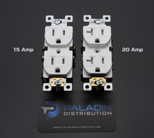 15A / 20A AMP Tamper Resistant Child Safety Outlet Receptacle Plug T/R - White