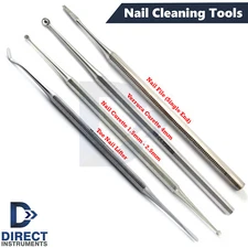 4Pcs Set Chiropody Podiatry Tool Beauty Ingrown Toenail Lifter Nail File Curette