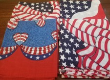 Set of 4 Hav-A-Hank American Flag Patriotic Napkins, Handkerchief, Dog Bandana