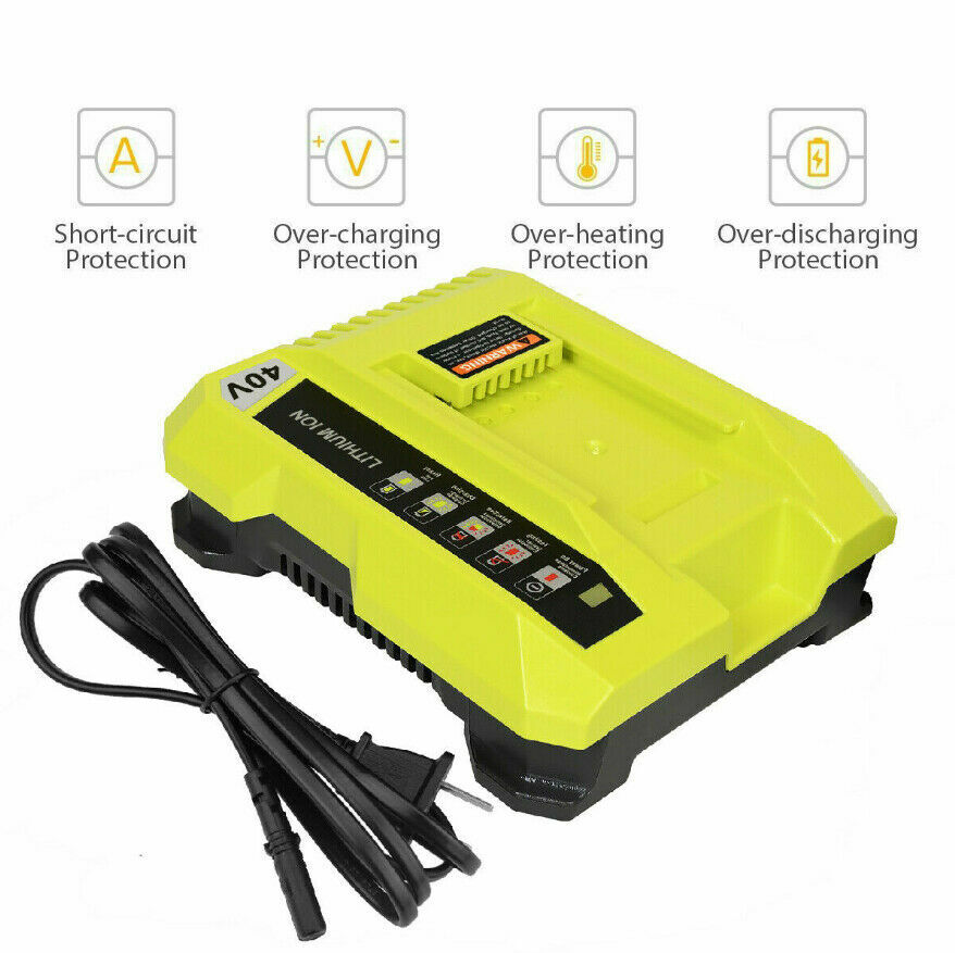40V 6.0Ah Battery Rapid Charger OP401 For Ryobi 40 Volt Lithium OP4050