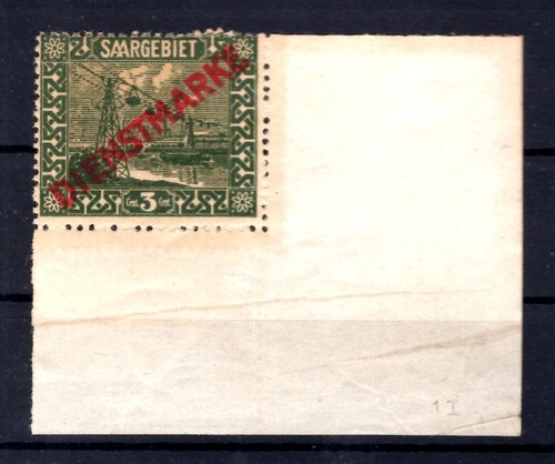 Saar Service 1PFV Abart MNH Unstamped BPP (AA5610