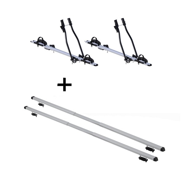 2X FahrradträGer Sagittar+DachträGer Rapid FüR Landrover Freelander 2 5TüR Ab 07-image