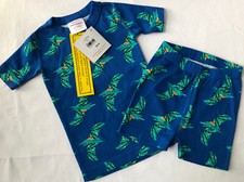 Hanna Anderson Pterodactyl Org Cotton Short Pajamas 2 Pc Boys Size 3T Euro 90
