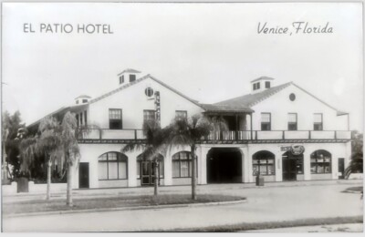 Venice Florida Postcard RPPC El Patio Hotel Sent To Milton West Virginia