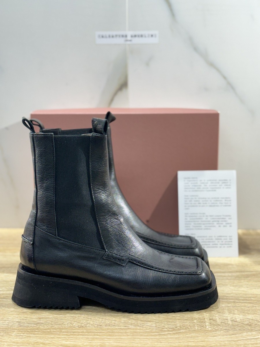 Lorena Paggi Stivaletto woman leather black super soft luxury boots woman 39