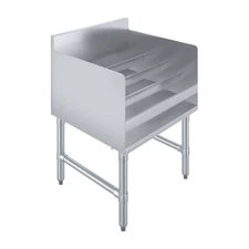 22.5 in. x 24 in Stainless Steel Four-Tier Liquor Display Rack