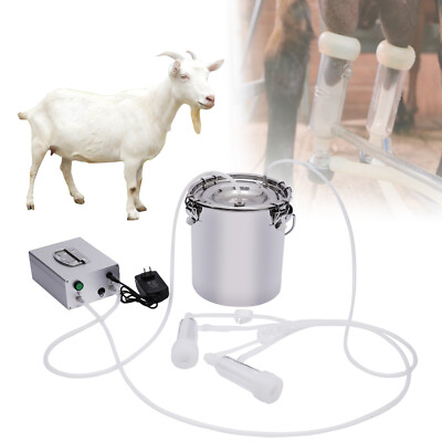 #ad Portable Electric Sheep Goat Milking Machine Storage PlugIn Milking Pump 5L 110V $121.37