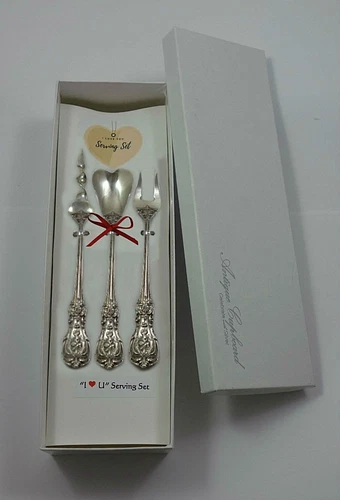 Francis I by Reed and Barton Sterling Silver "I Love You" Serving Set 3pc Custom