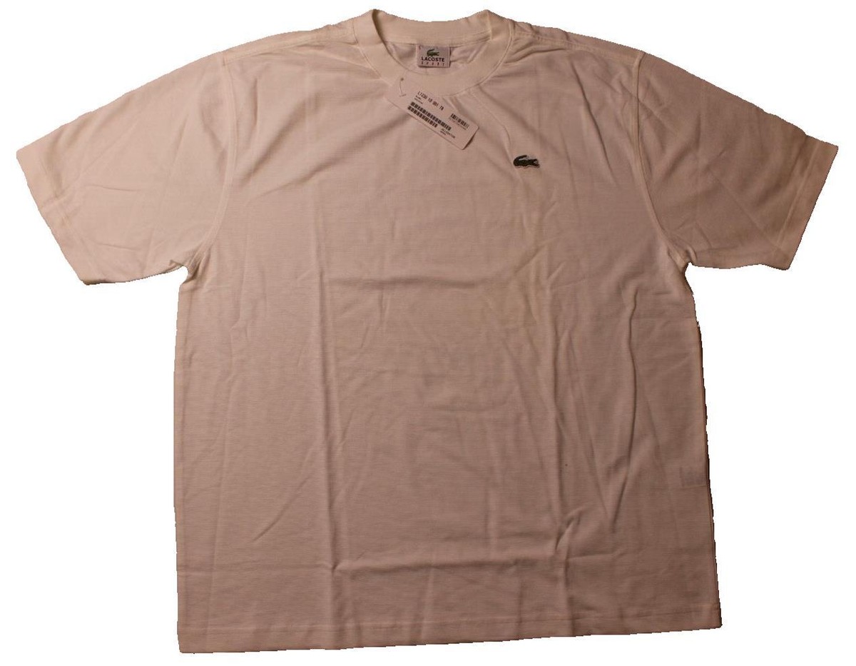 Lacoste T-Shirt Mens Size 5/Large Crocodile White Short Sleeve Tee