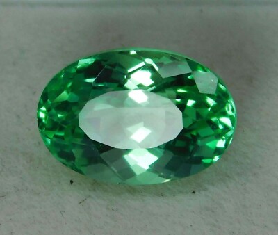 Natural 6.50  Ct GIE Certified Flawless Green Sapphire Oval Cut Loose Gemstone