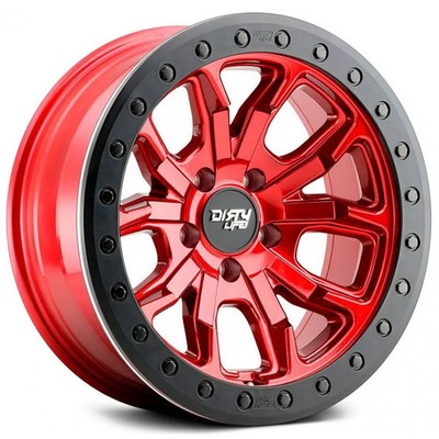 17x9 Dirty Life DT-1 Candy Red W/ Rash Ring Wheel 5x5.5 (-12mm)