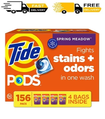 Tide PODS Laundry Detergent Pacs, Spring Meadow, 156 ct.