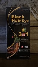 Black Hair Dye Shampoo Instant 3 in 1 100 Grey Coverage