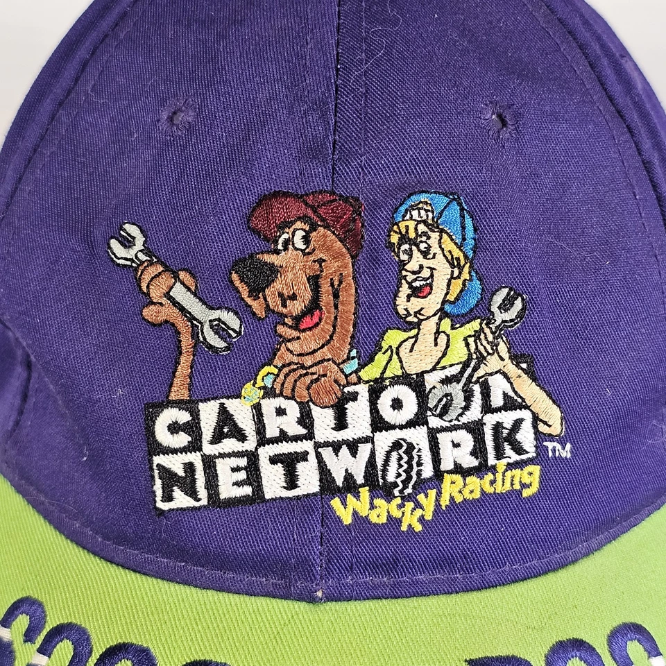 Vintage 90’s Scooby Doo Wacky Racing Promo Hat Cartoon Network Purple Youth  - Image 2 of 4