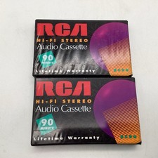 RCA Hi-Fi Stereo Audio Cassette Tapes RC90 New Sealed 90 minute Lot of 2