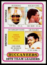 1980 Topps Ricky Bell Isaac Hagins Lee Roy Selmon 282 Team Checklists Buccaneers