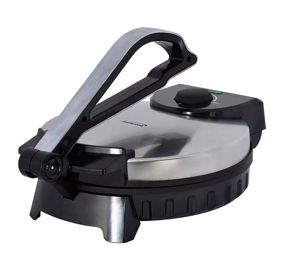 Brentwood Stainless Steel Non-Stick Electric Tortilla Warmer Maker, 10'' (Used) - Image 4 of 4