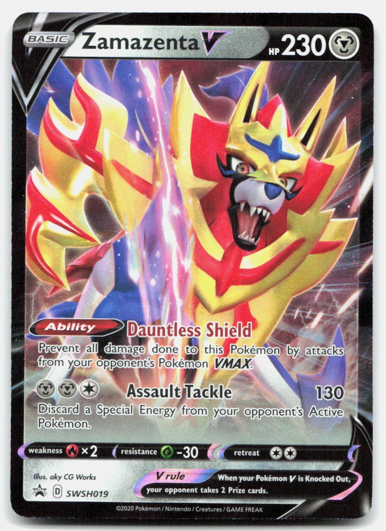 Sword & Shield Promo Zamazenta V NM Holo Promo Pokemon Tcg Card