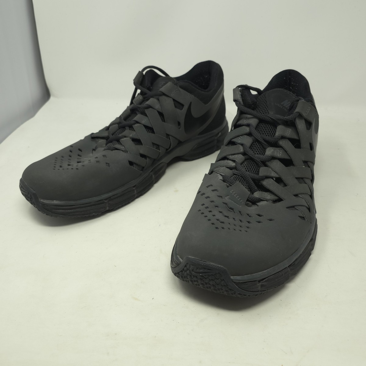 Nike Lunar Fingertrap TR Shoes Mens Size 14 Black Running Comfort