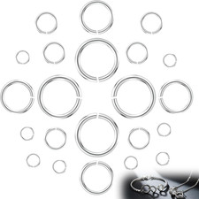 20Pcs 925 Sterling Silver Jump Ring Set 3-6mm Open Split Ring for Jewelry Making