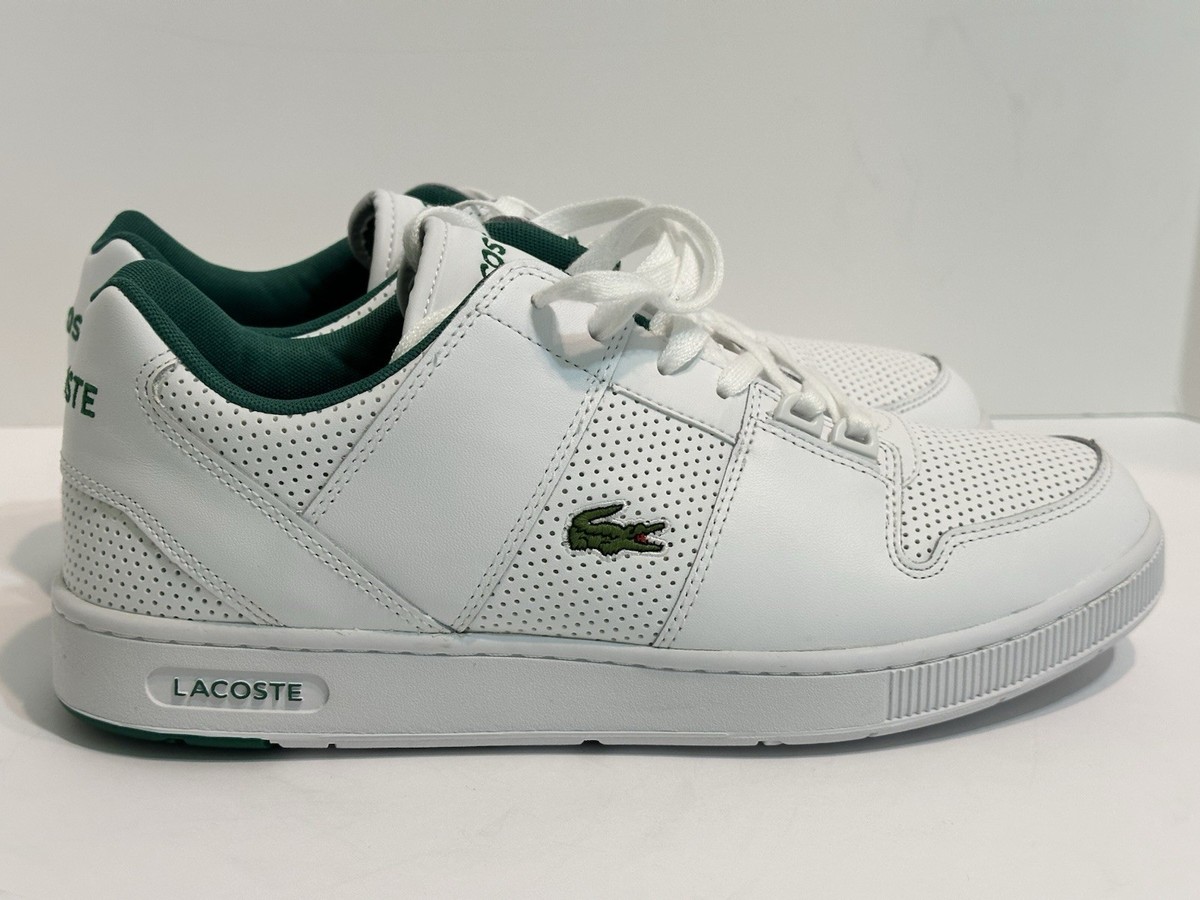 LACOSTE Mens Thrill 319 Leather Trainers White Green Sneaker Shoes Size 10.5 Lacoste Thrill 319 1 US SMA Mens White Leather Lace Up  main image 3