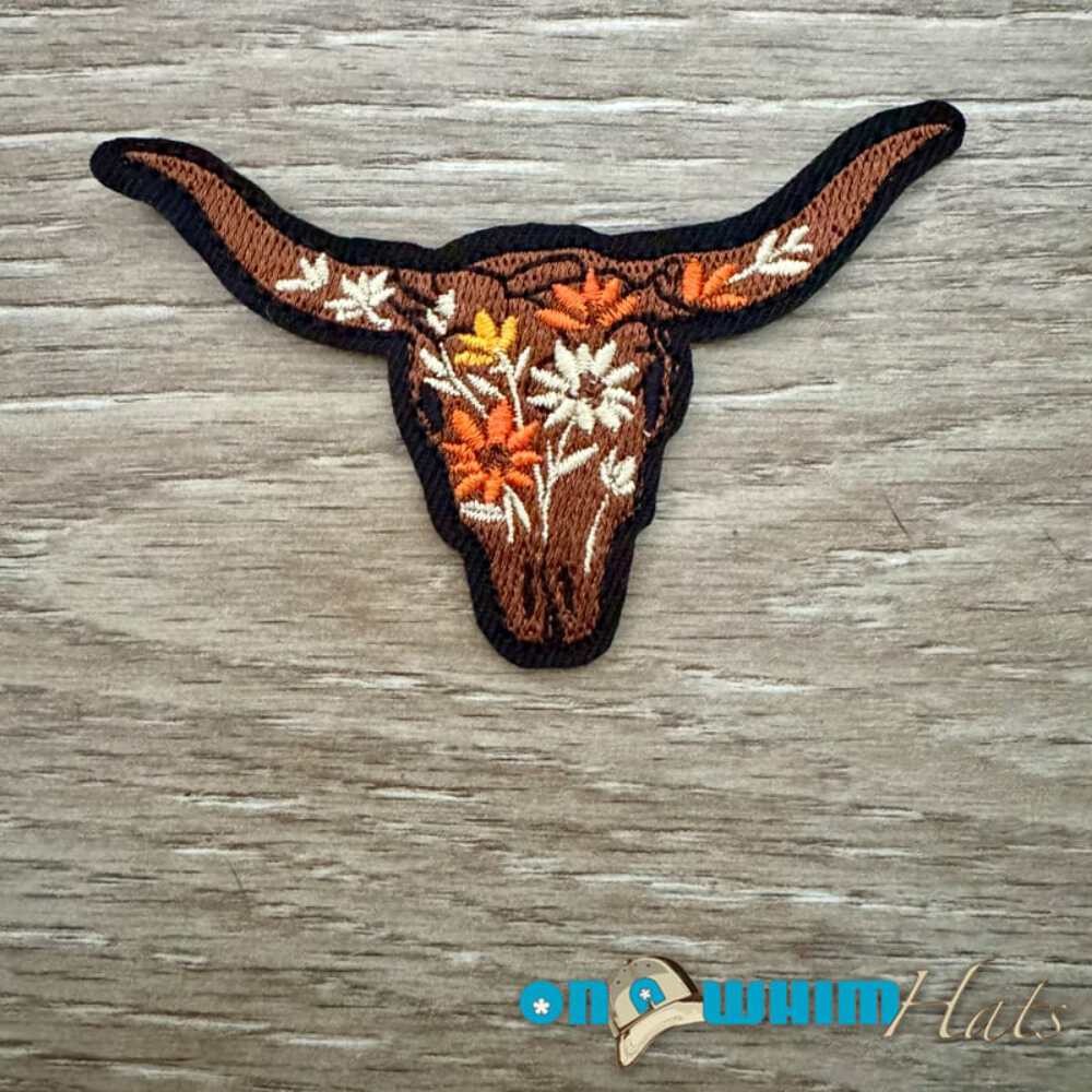 Flower Steer Iron-On Patch
