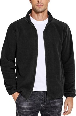 Men's Full Zip Polar Fleece Jacket Lightweight Warm Outdoor Hiking Casual Coat