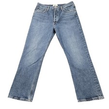 AGOLDE Riley Jeans Womens 30 Blue High Rise Straight Crop Button Fly 29x24.5
