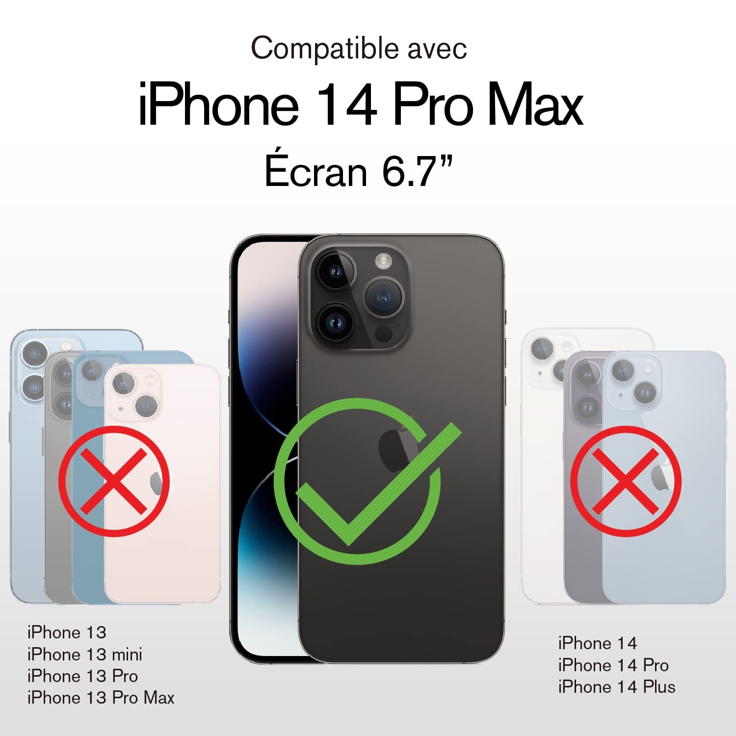Protection antichoc iPhone 14 Pro Max vCommute en polycarbonate rigide