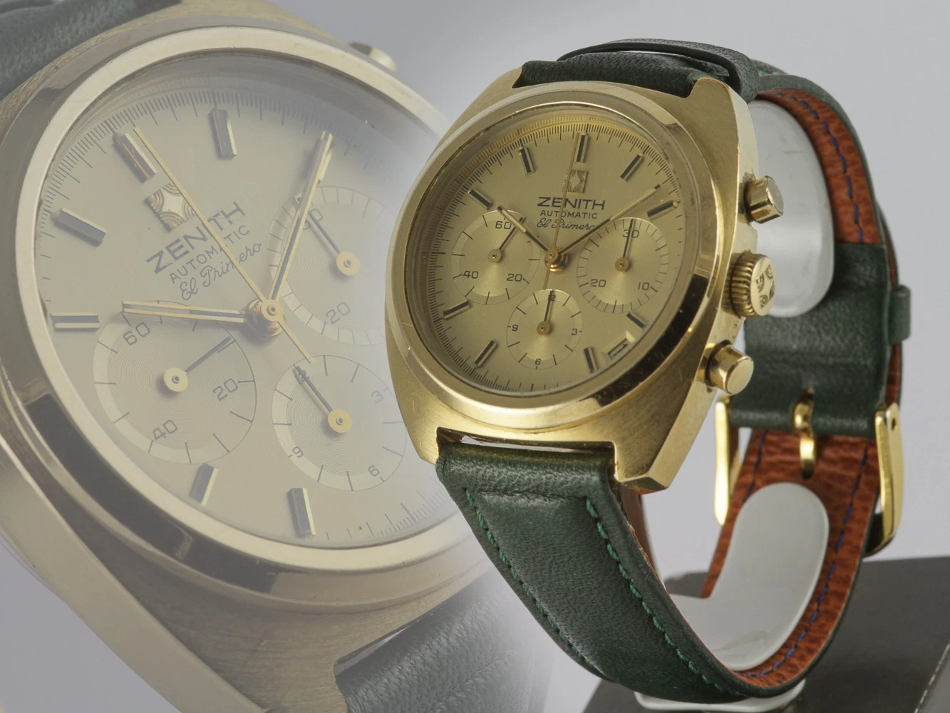 Zenith — Original Zenith El Primero Chronograph 20.0210.415 Yellow Gold from 1970 C3019 "EXCELLENT"