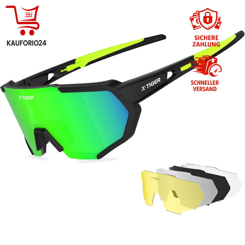Sportbrille UV400 mit 5 Wechselgläsern TR90