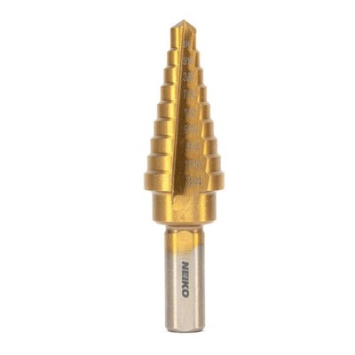 NEIKO 10184A Titanium Step Drill Bit, High-Speed Alloy-Steel Bit, Hole Expand...