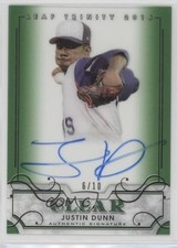 2016 Leaf Trinity Clear Auto Green 6/10 Justin Dunn #CA-JD1 Auto 8k4