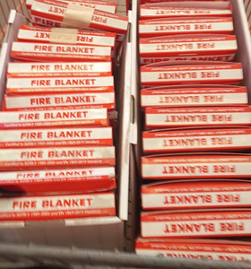 Fire Extinguisher Blanket 40 x 40 in 100% Fiberglass Fabric EN 1869-2019