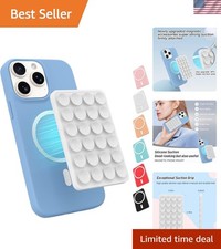 Elegant White Magnetic Phone Grip Holder - Perfect for Influencers and Creators