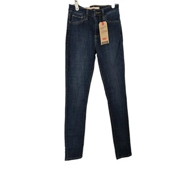 Jeans Levi S NWT High Rise Skinny Jeans Women Size 24 HyperSoft Dark Blue Denim - Photo 1/4