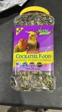 Premium Cockatiel Bird Food Seeds, with Probiotics, 4.5 lb Stay Fresh Jar 2 Pack