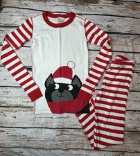 Hanna Andersson Kids Boys Girls Santa Hat Bear Unisex Pajama Set Size 150 US 12