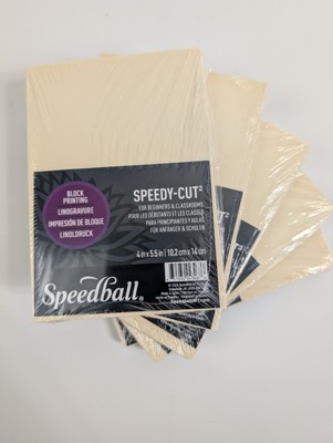 Speedy-Cut  Block Printing Carving Block, Rectangle, Beige, 4'' X  5.5'' Pack Of 5