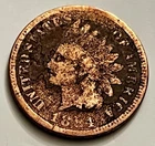 1884 Indian Head Cent Heavily Corroded Surface Damage 23.2M Mintage BN981