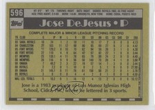 1990 Topps Blank Front Jose De Jesus Jose DeJesus #596 fm0