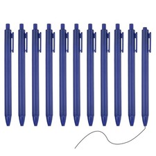 12 Pack Retractable Ballpoint Gel Pens, 0.5mm Fine Point Black Ink, Dark Blue