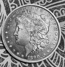 1890 O Morgan Silver Dollar