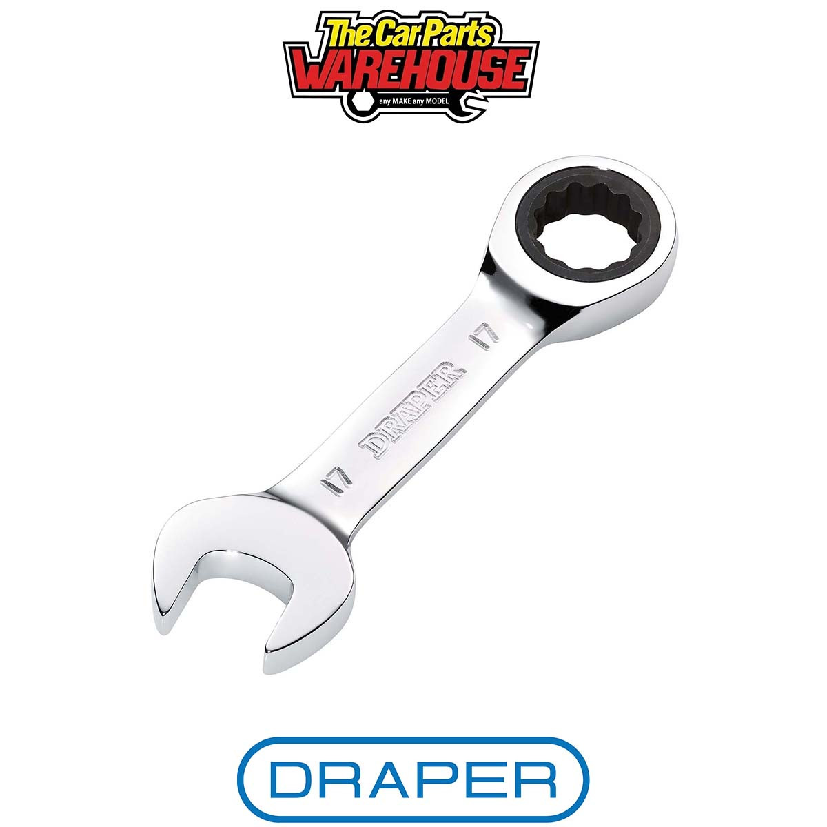 Draper 27914 Draper HI-TORQ Metric Stubby Ratchet Combination Spanner 17mm