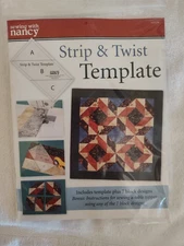 Sewing With Nancy, Strip & Twist Template, Complete with Full Color Booklet