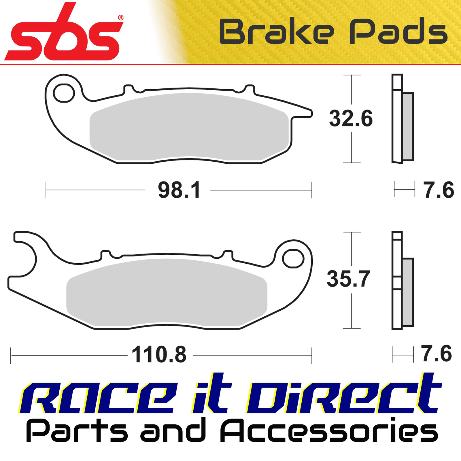 Brake Pads for PIAGGIO LIBERTY 125 3V IE IGET 2015-2020 Front Organic Street SBS